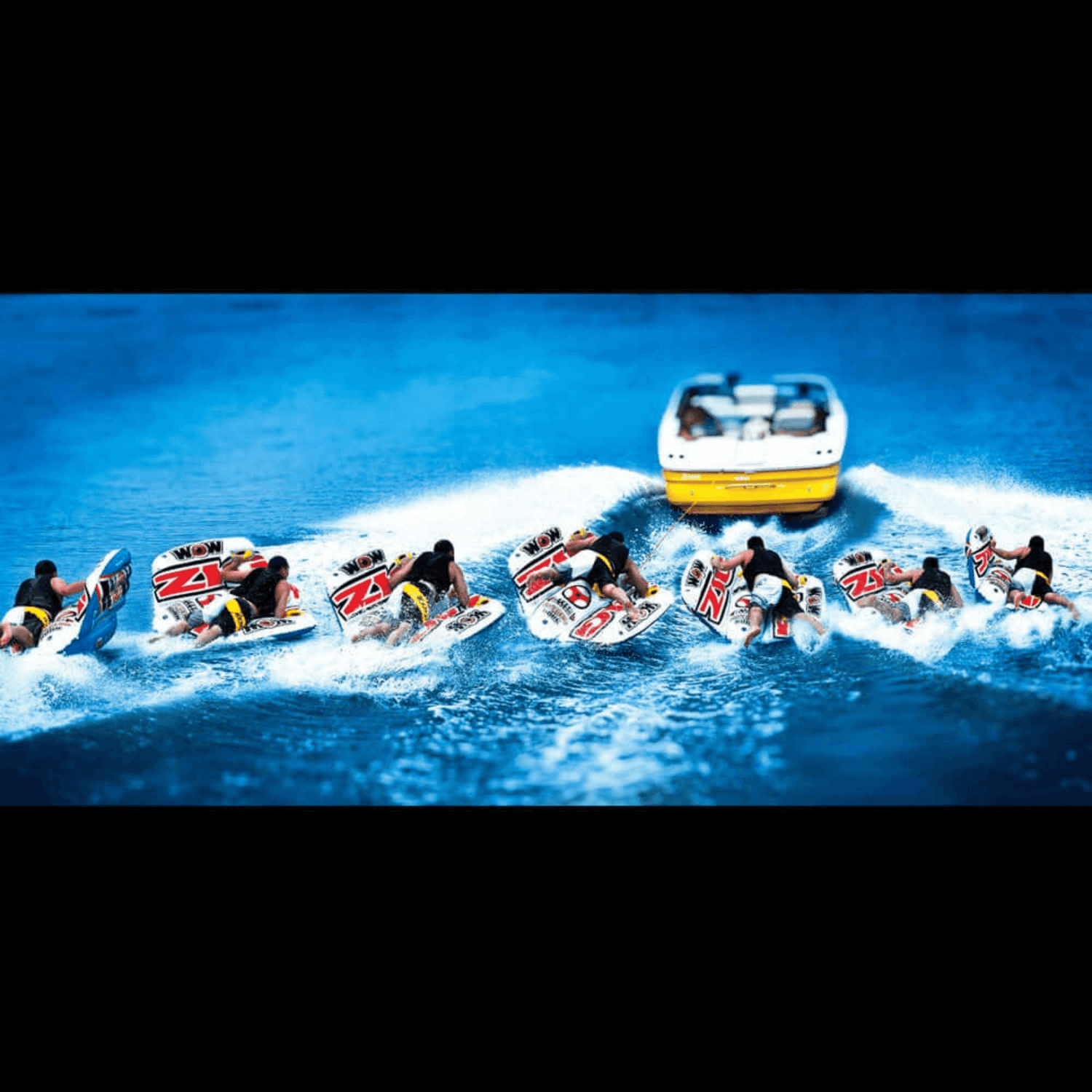 WOW Watersports Zig Zag 1 to 2 Person Inflatable Towable Steerable Tube Jupiter Gear Home