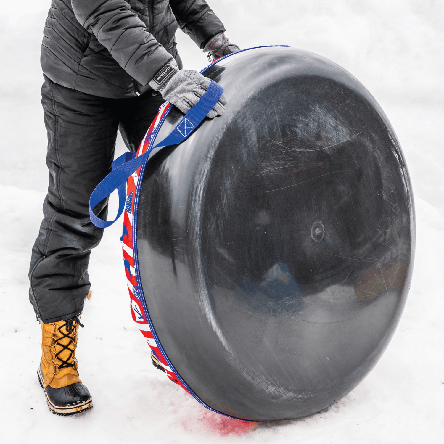 WOW Watersports Legend Hard-Bottom Snow Tube for 1 Person Jupiter Gear Home