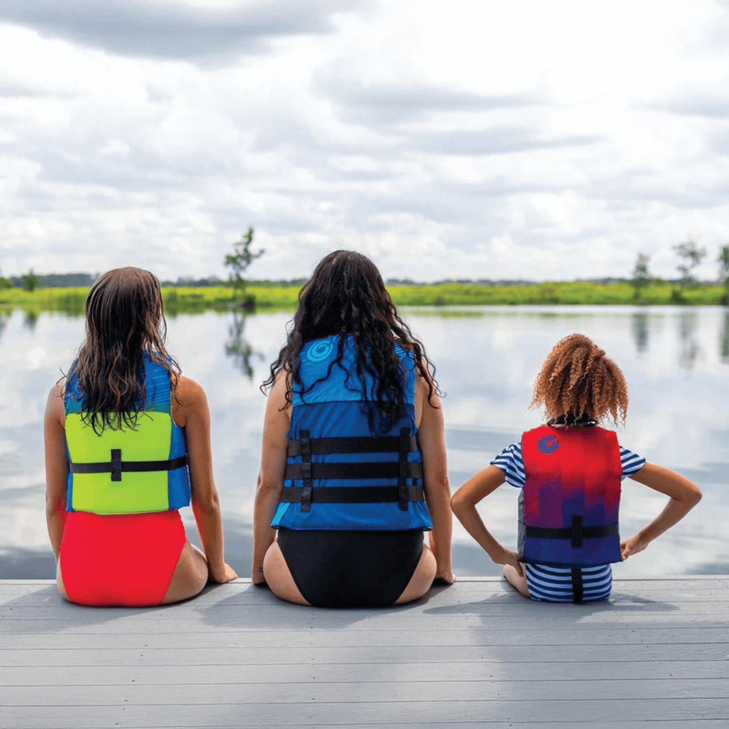 WOW Watersports Vis-Wave Adult Life Vest Blue Jupiter Gear Home