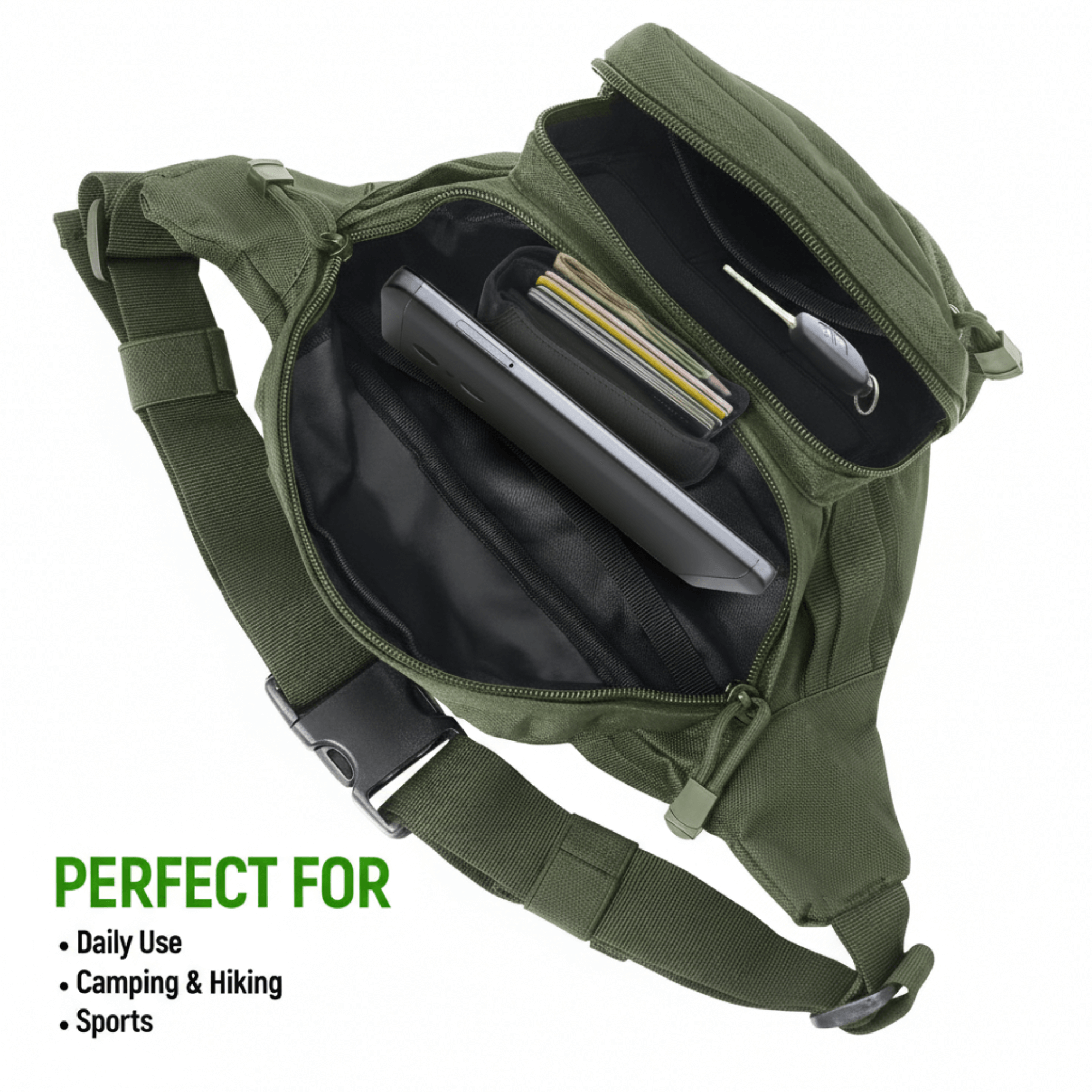 XGear Tactical Hunting Fanny Pack with USA Flag Patch Jupiter Gear Home