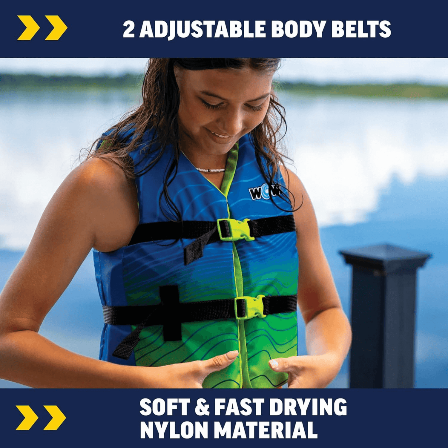 WOW Watersports Vis-Wave Youth Life Vest Jupiter Gear Home