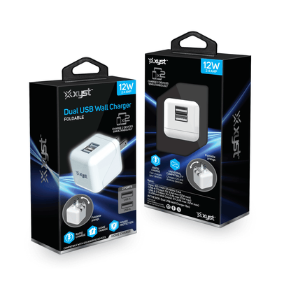 Xyst 2.4-Amp Dual USB Foldable Wall Charger Jupiter Gear Home