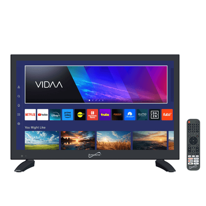 Supersonic 19" VIDAA ACDC Compatible LED Smart TV with Built-In WiFi Jupiter Gear Home