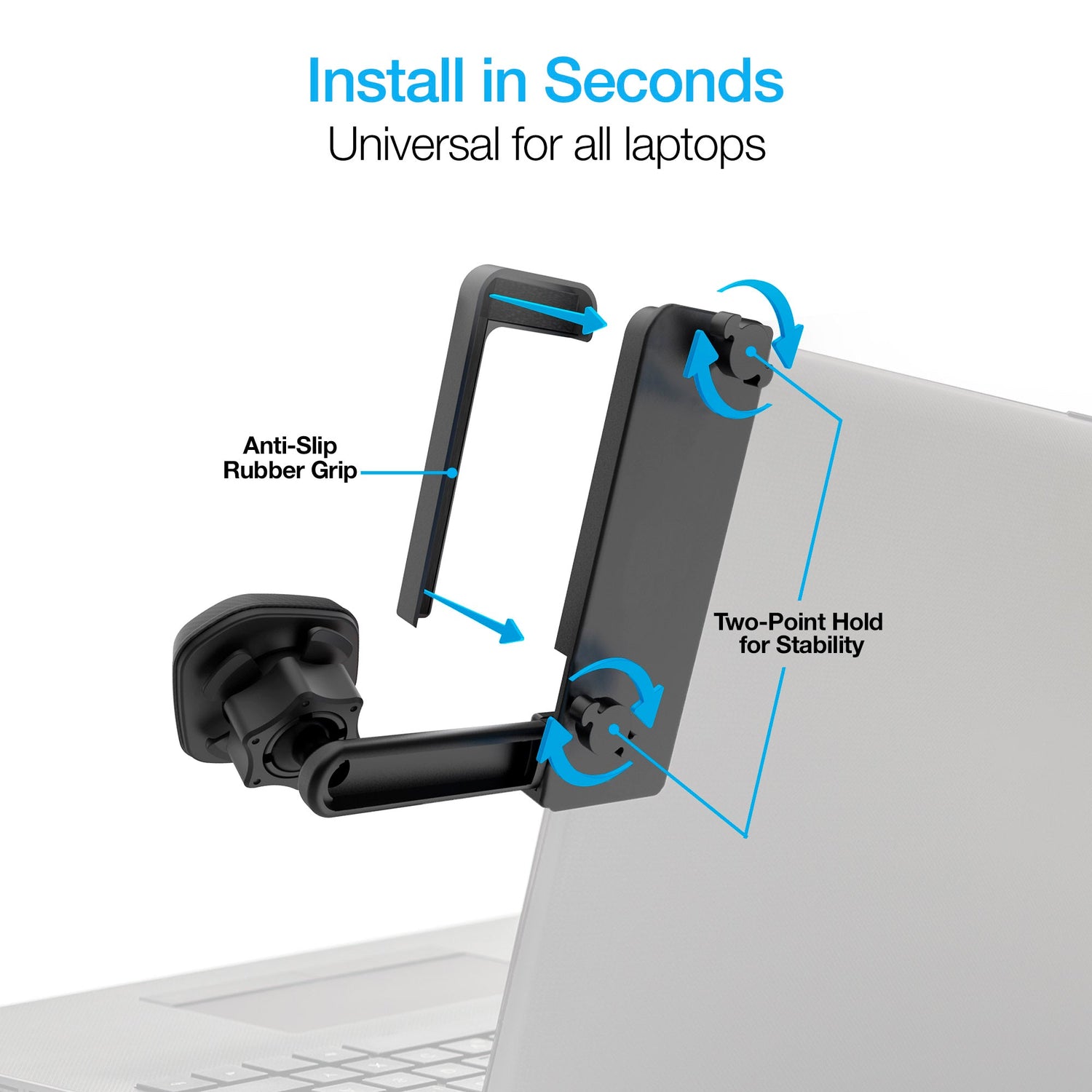 Naztech MagBuddy Elite Laptop Mount w Adjustable Angle &amp; Orientation Jupiter Gear Home