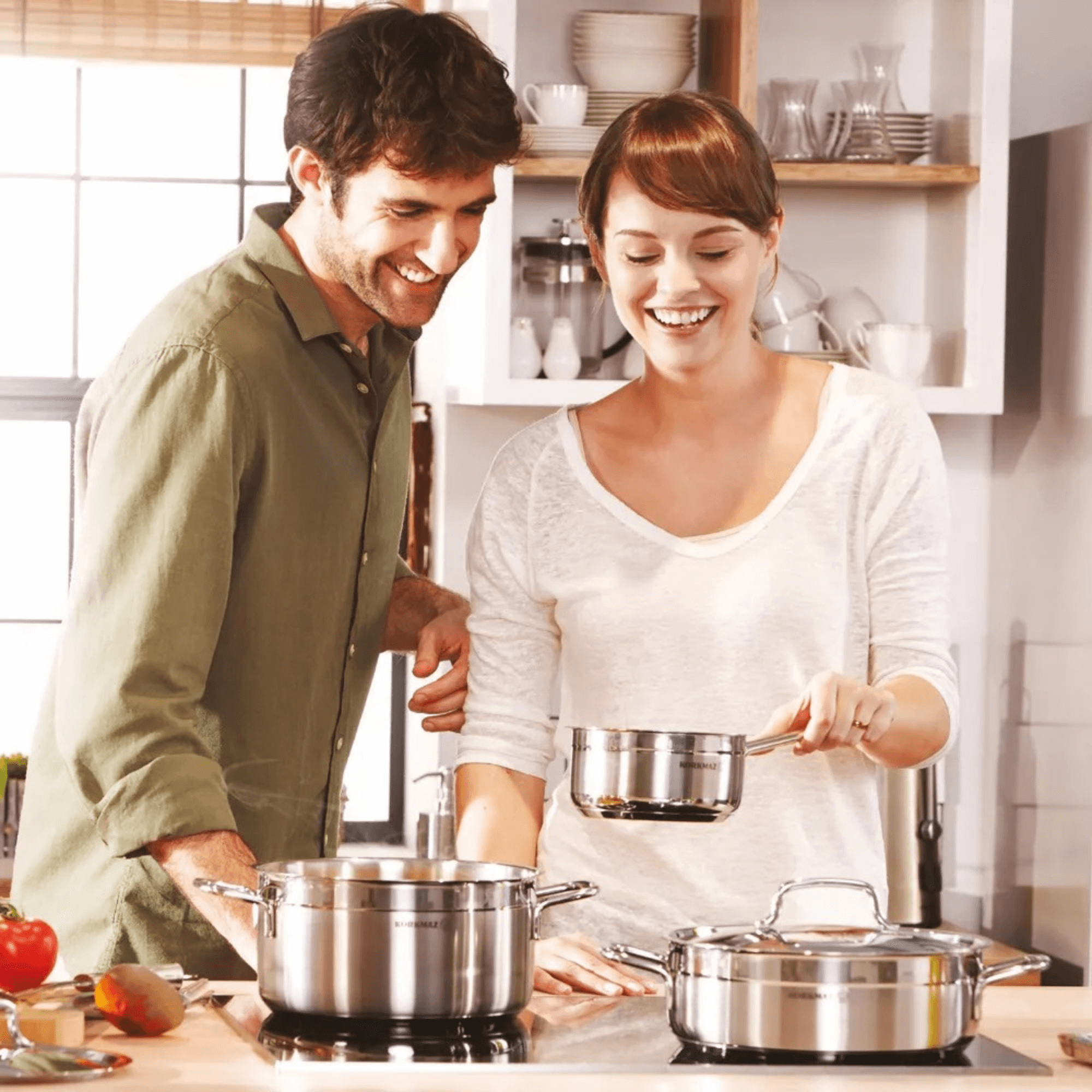 Korkmaz Alfa 4.2L Stainless Steel Low Casserole Dish with Lid Jupiter Gear Home