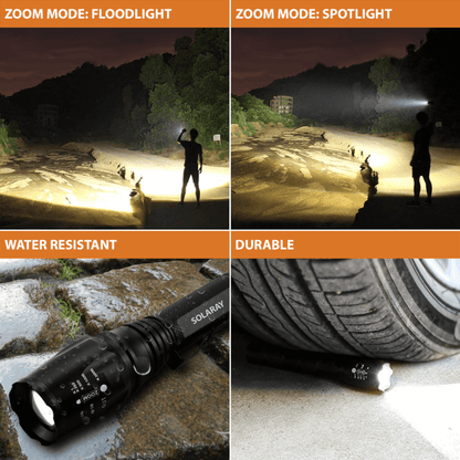 Solaray ZX1-XL 18650 Tactical Flashlight Jupiter Gear Home