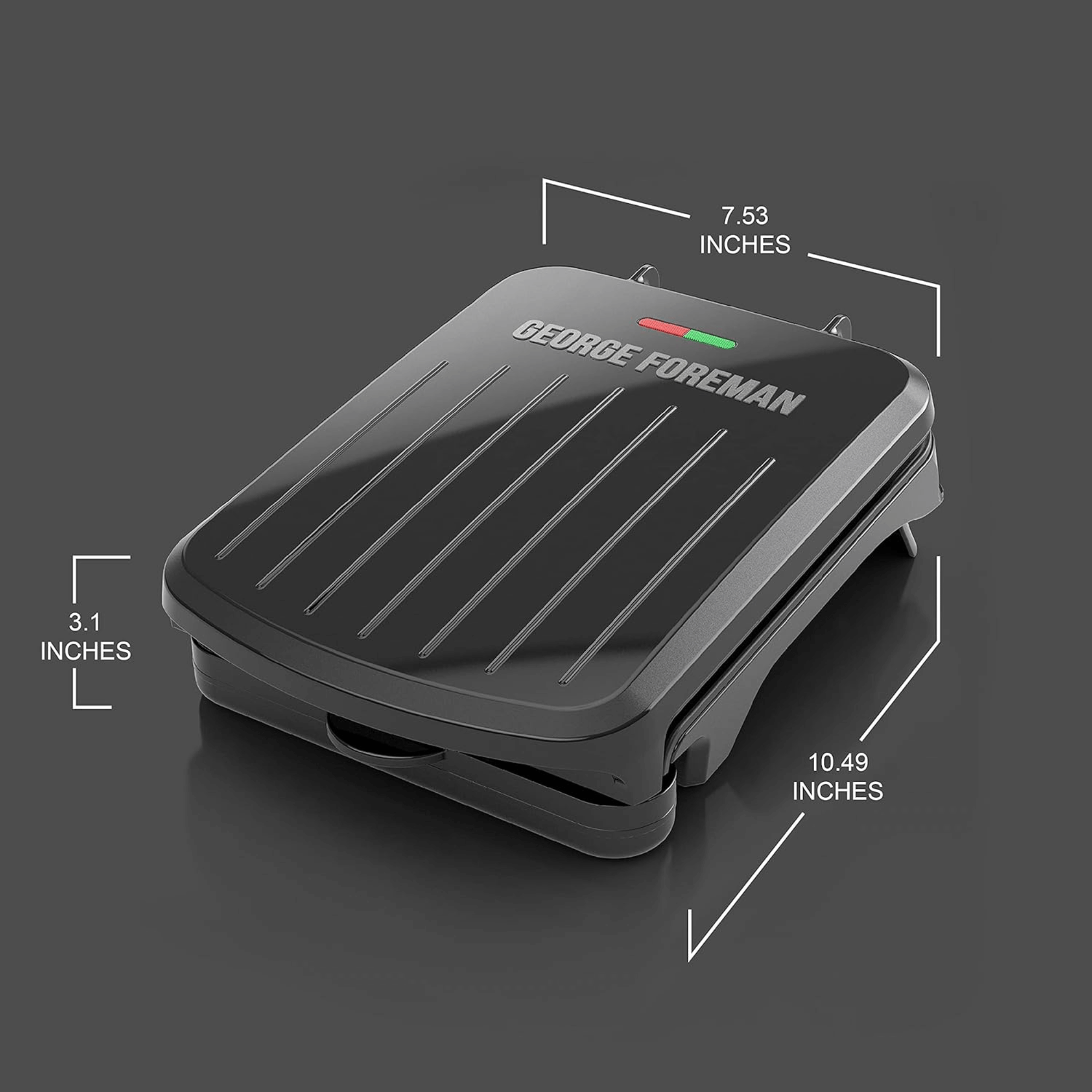 George Foreman 2-Serving Classic Plate Electric Indoor Grill and Panini Press Jupiter Gear Home