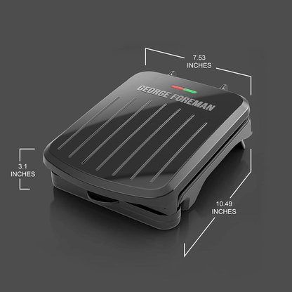 George Foreman 2-Serving Classic Plate Electric Indoor Grill and Panini Press Jupiter Gear Home