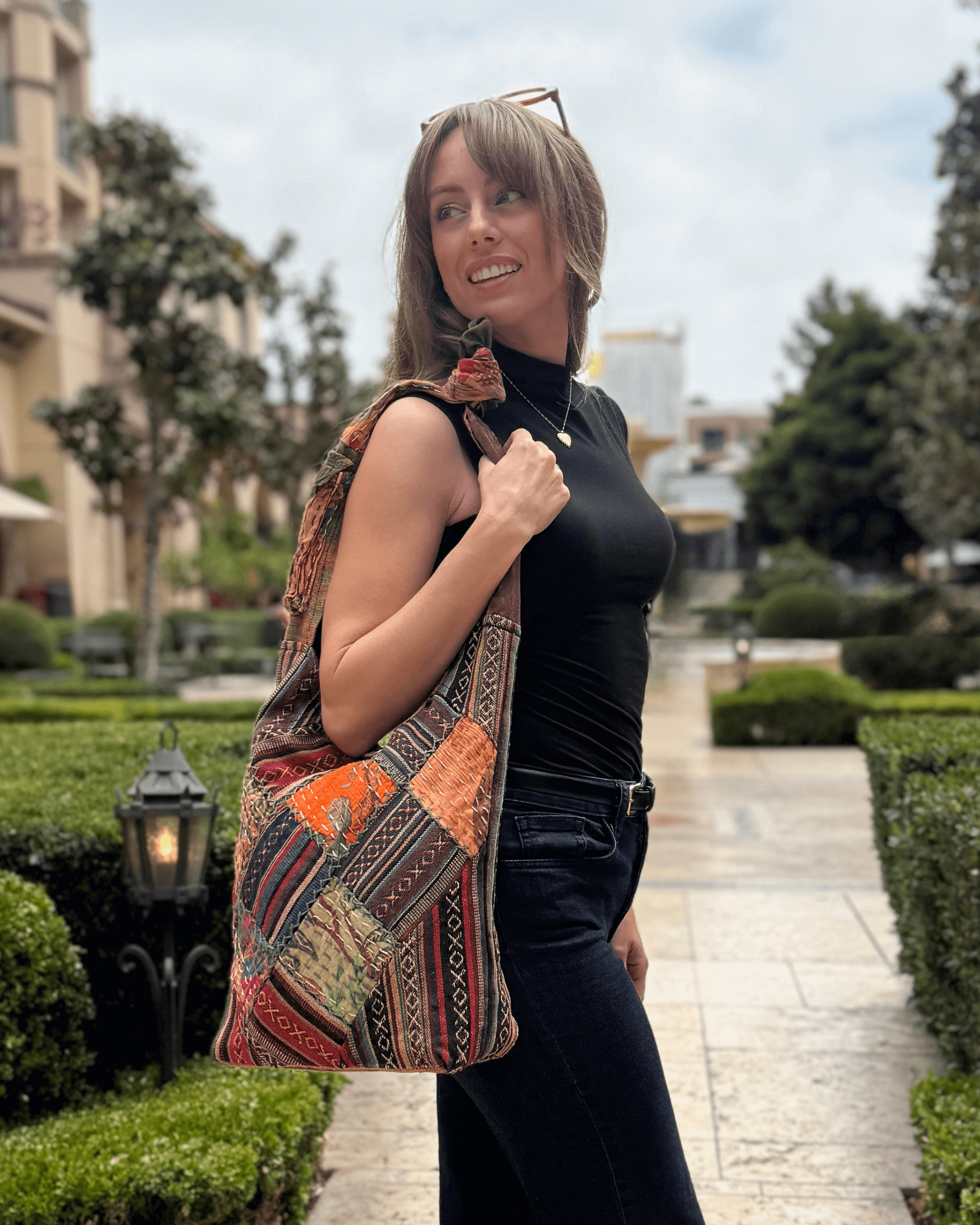 Kathmandu Collection Quilted Patchwork Hobo Bag Jupiter Gear Home