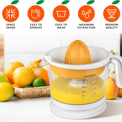 moRollio Compact 32oz Electric Citrus Juicer Jupiter Gear Home