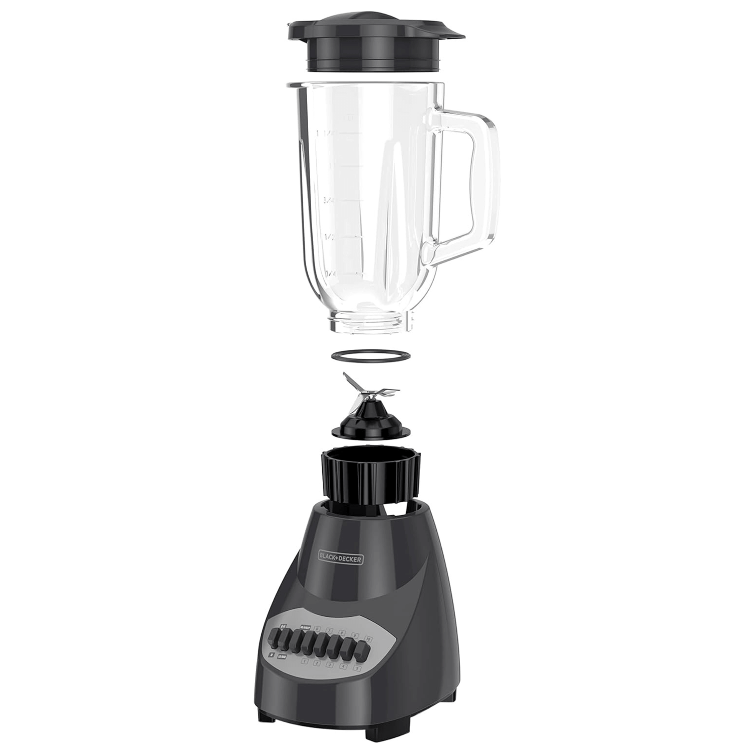 Black &amp; Decker 10-Speed 700W 4-Blade Countertop Glass Jar Blender Jupiter Gear Home