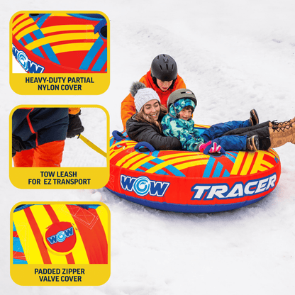 WOW Watersports Tracer Snow Tube Towable for Summer &amp; Winter Action Jupiter Gear Home