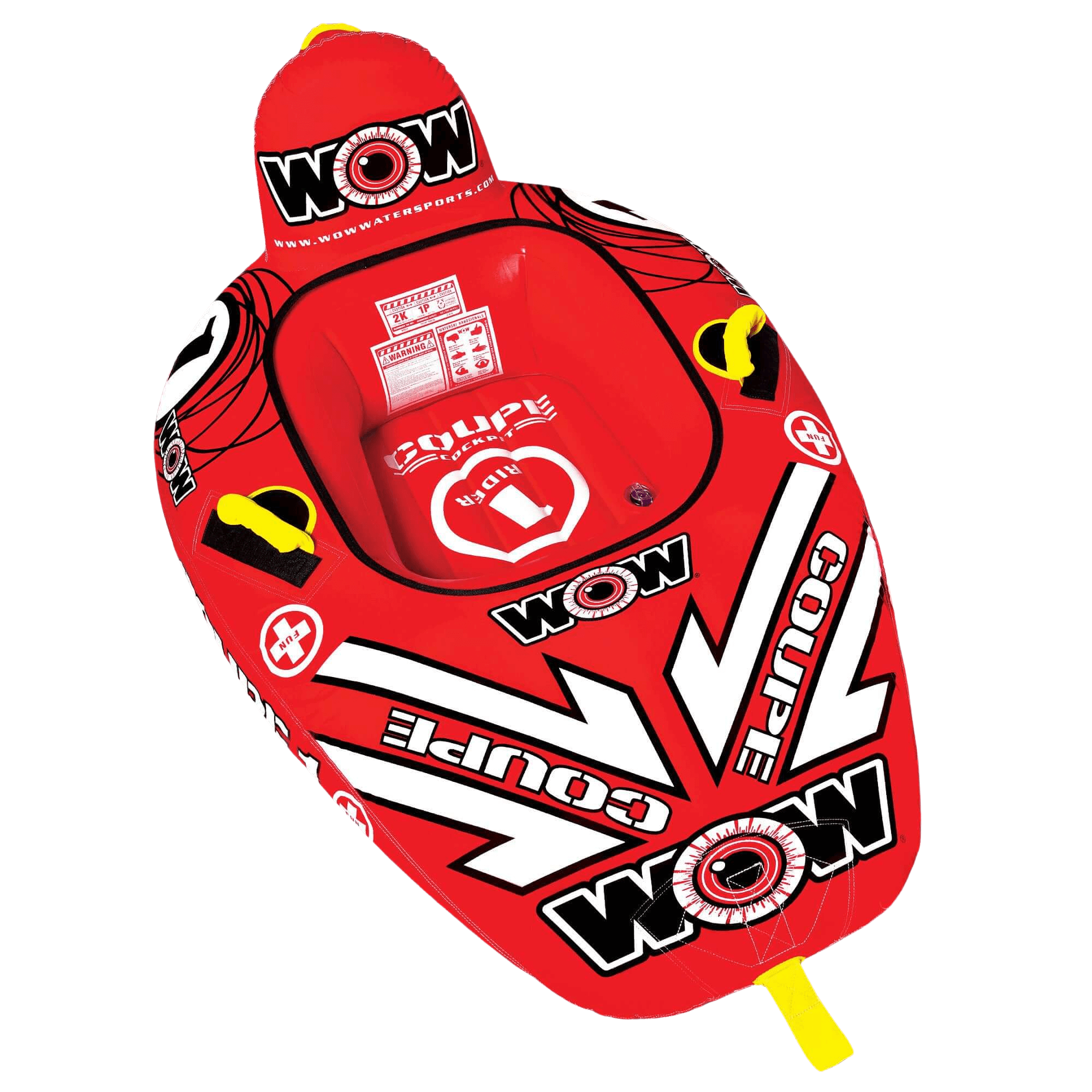 WOW Watersports Coupe 1 Person Ski Tube with Backrest and Leg Rest Jupiter Gear Home