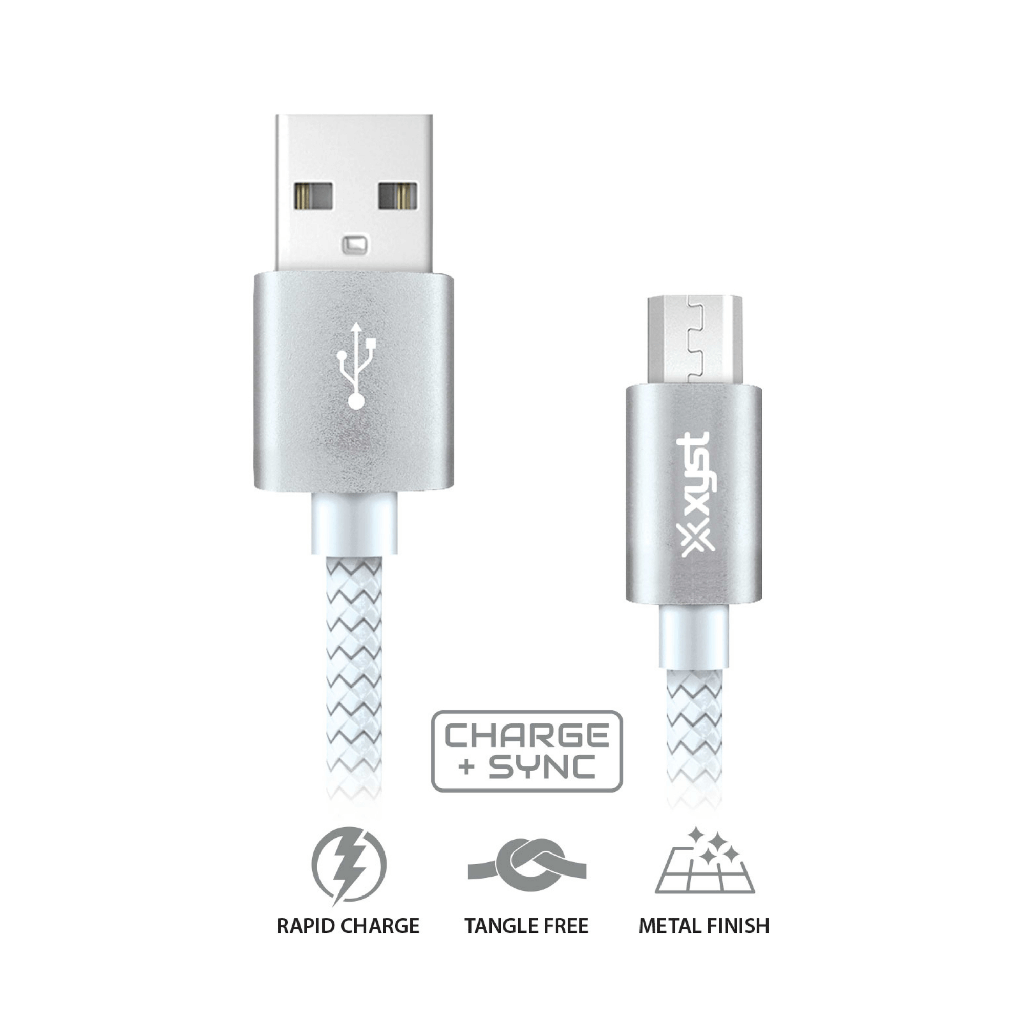 Xyst Charge and Sync USB to Micro USB Braided Cable 10Ft Jupiter Gear Home