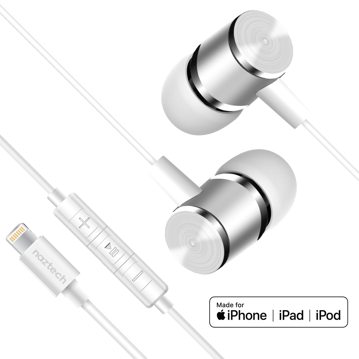 Naztech Platinum High Fidelity Lightning Earbuds Jupiter Gear Home
