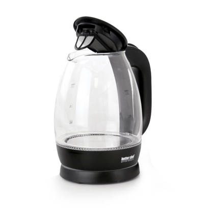 Better Chef 7-Cup Cordless Borosilicate Glass Electric Kettle with LED Light Jupiter Gear Home