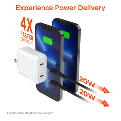 HyperGear PD40W Dual USB-C Wall Charger Jupiter Gear Home