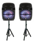 Naxa Dual 12 inch Bluetooth® True Wireless Sync Party Speakers with Disco Light Combo (NDS-1218D) Jupiter Gear Home