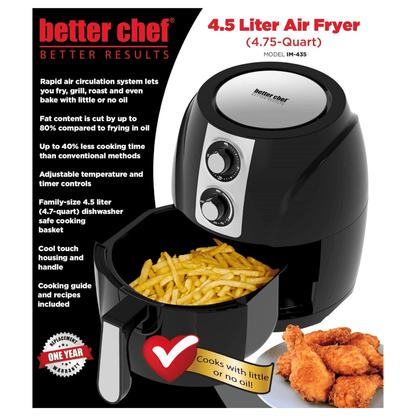 Better Chef 4.75 Quart Classic Air Fryer Jupiter Gear Home