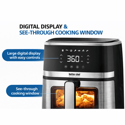 Better Chef Stainless Steel 5L Digital Display Air Fryer Jupiter Gear Home