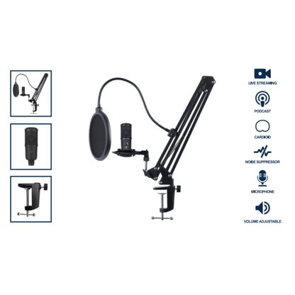 Emerson USB Gaming and Streaming Condenser Microphone Jupiter Gear Home