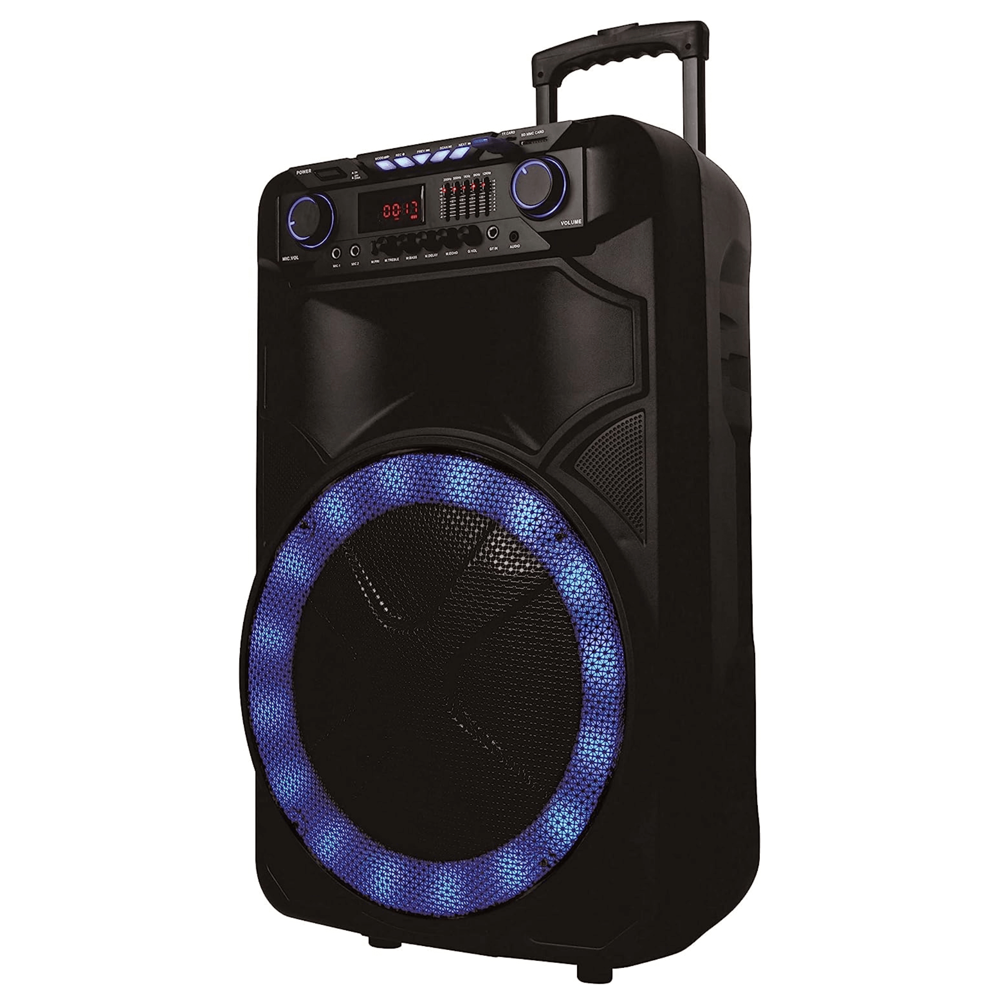 Norcent 15" Portable Bluetooth Speaker System with Sound-Activated LED Lights Jupiter Gear Home