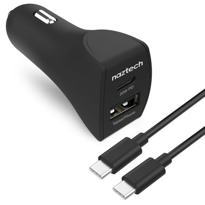 Naztech 20W USB-C PD+12W USB Car Charger Jupiter Gear Home