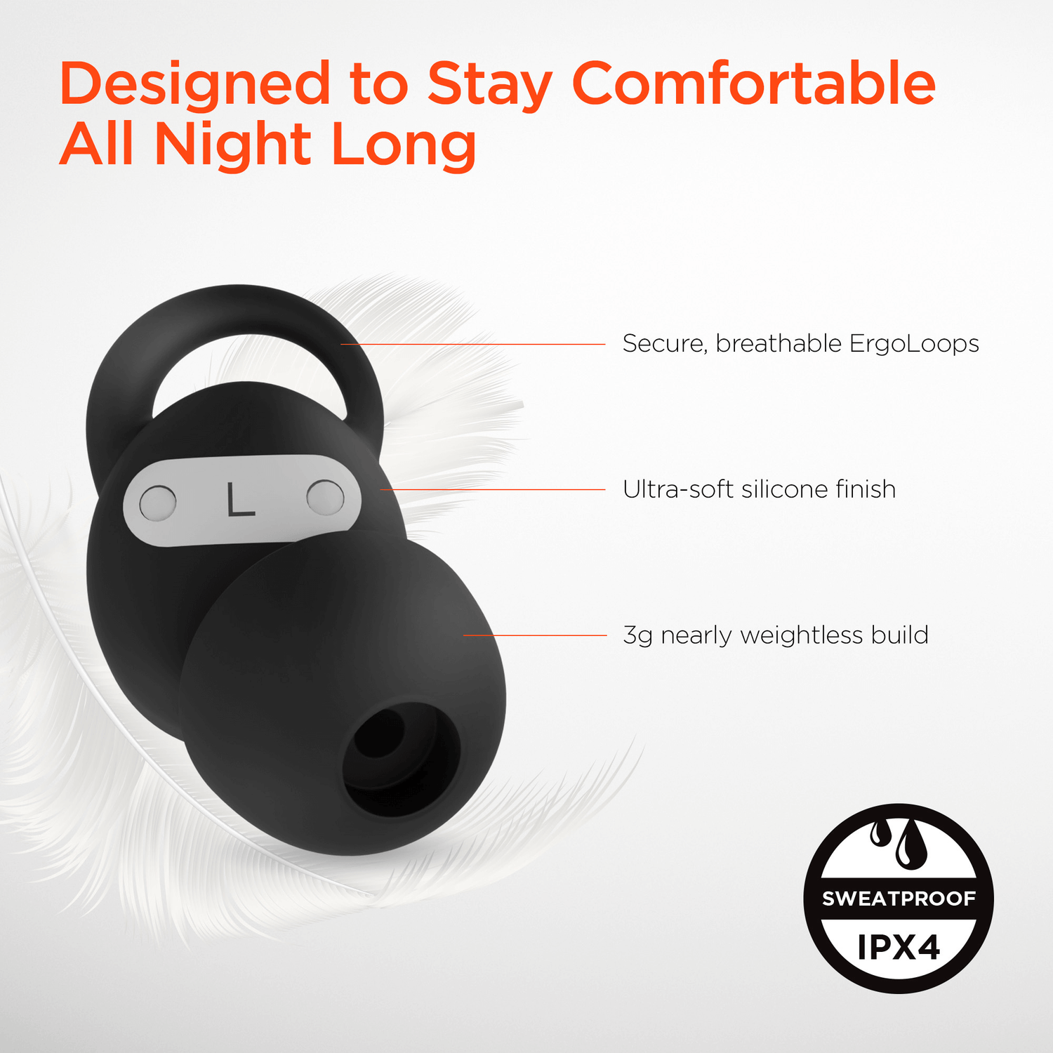 HyperGear SleepEEZ Mini Noise-Blocking True Wireless Earbuds for Sleeping Jupiter Gear Home