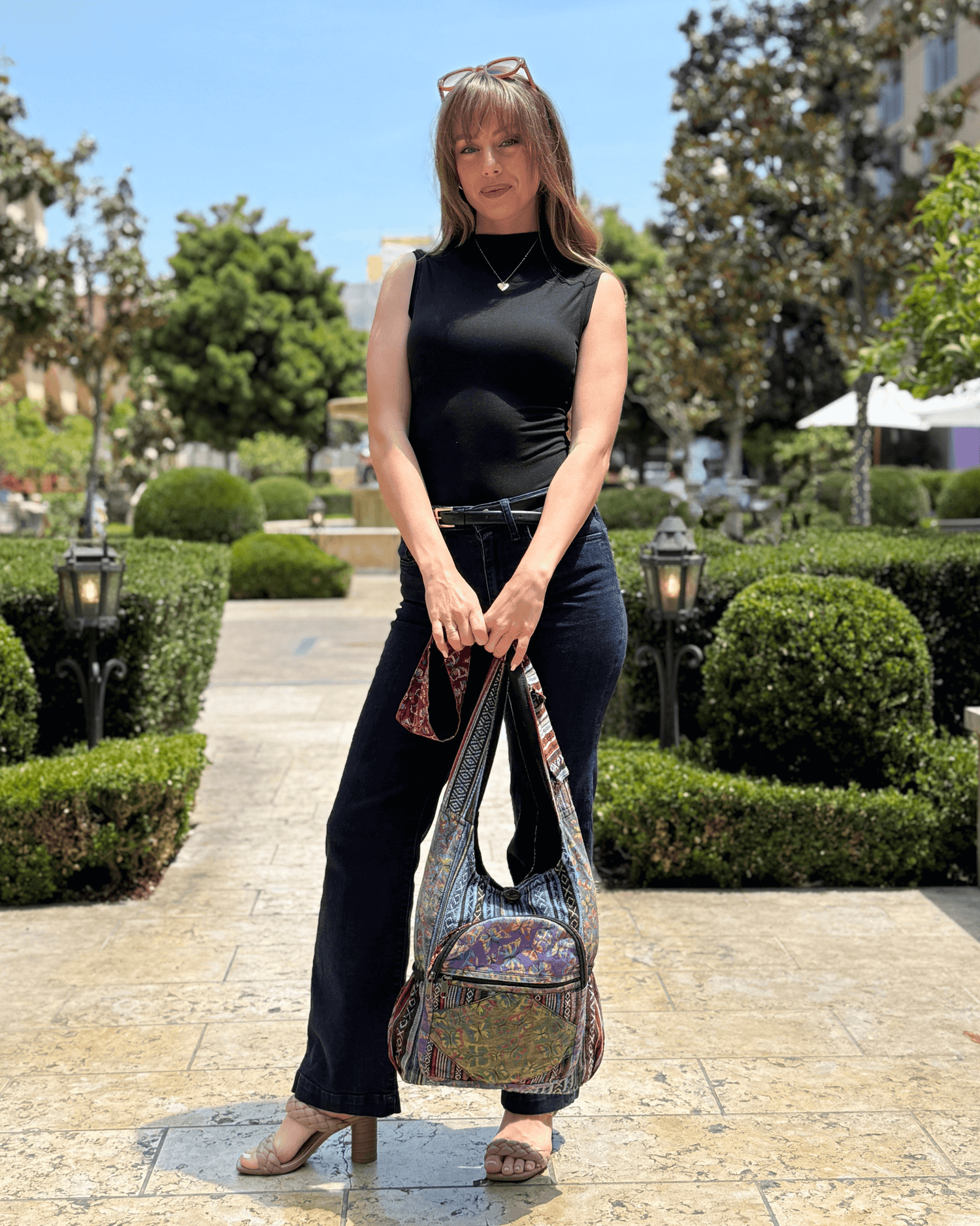 Kathmandu Collection Butterfly Design Hobo Bag Jupiter Gear Home