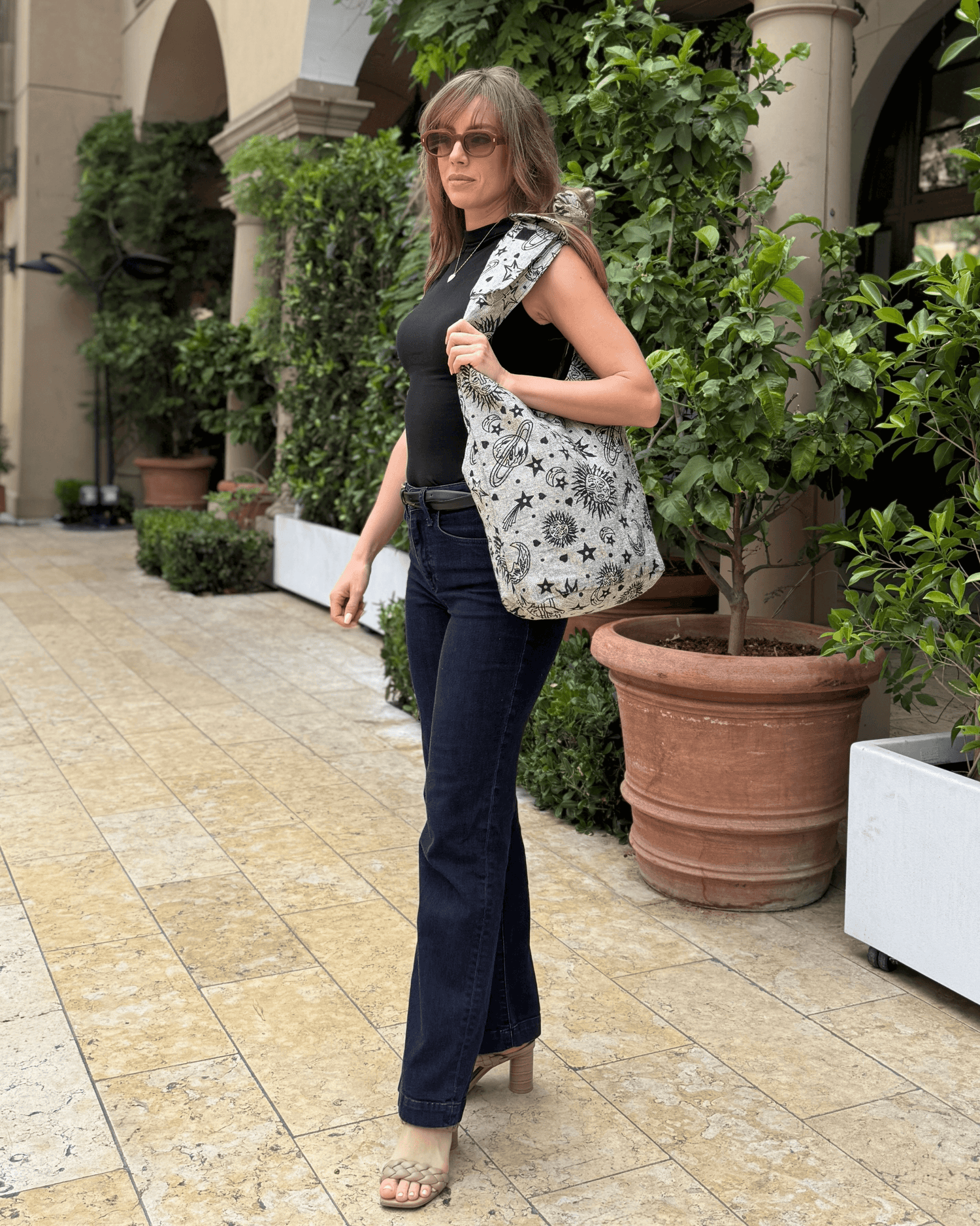 Kathmandu Collection Celestial Print Hobo Bag Jupiter Gear Home