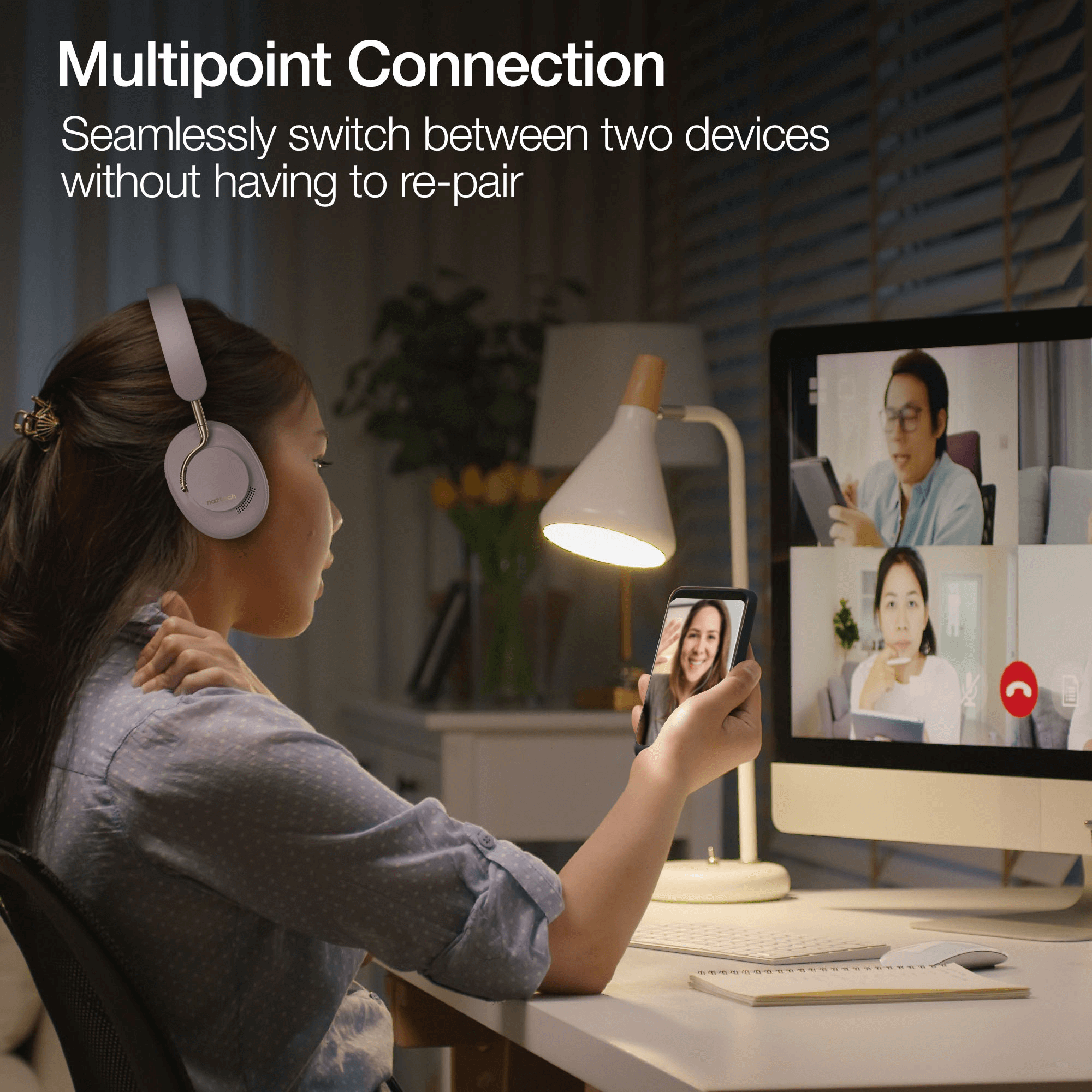 Naztech Aura 360 ANC Wireless Headphones Jupiter Gear Home