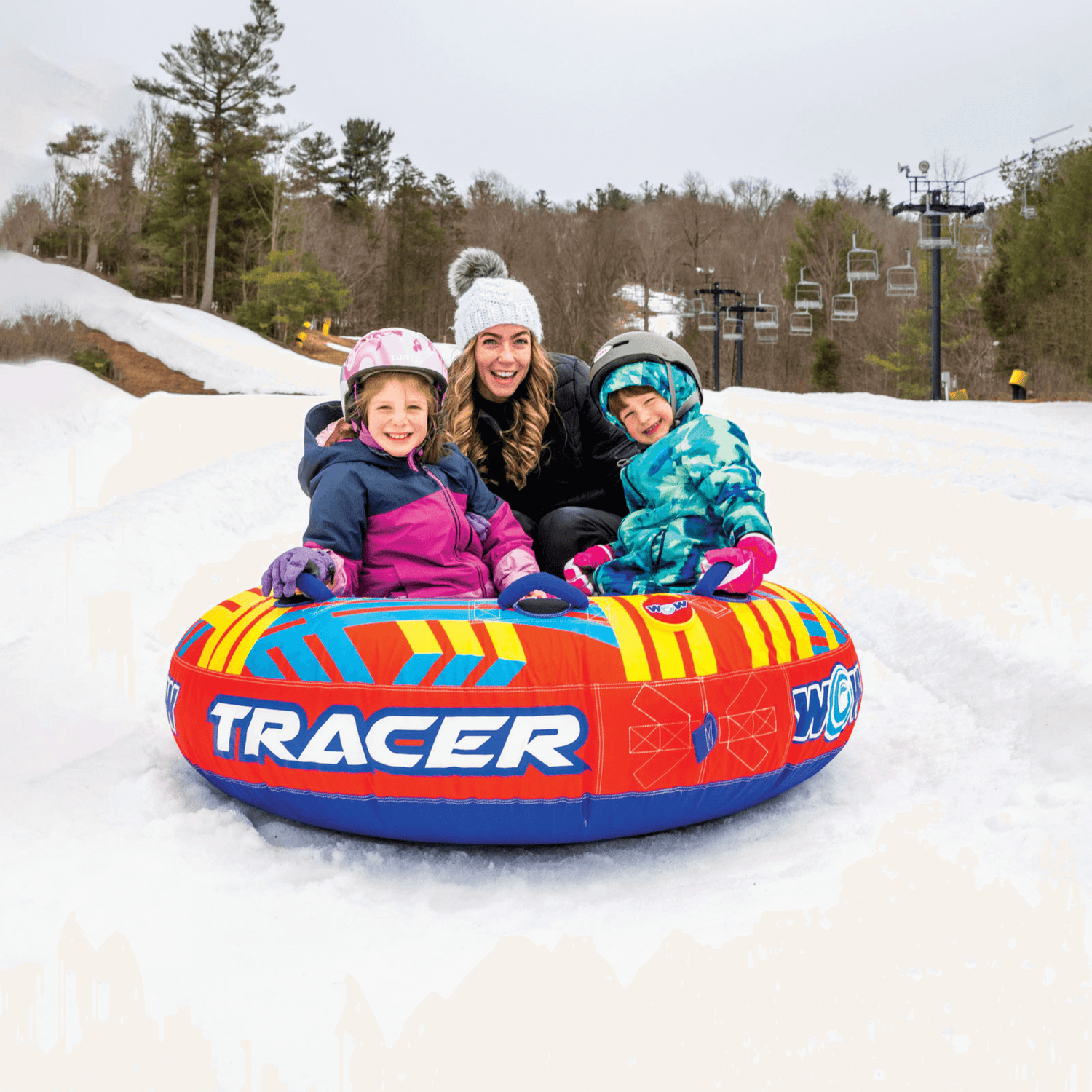 WOW Watersports Tracer Snow Tube Towable for Summer &amp; Winter Action Jupiter Gear Home