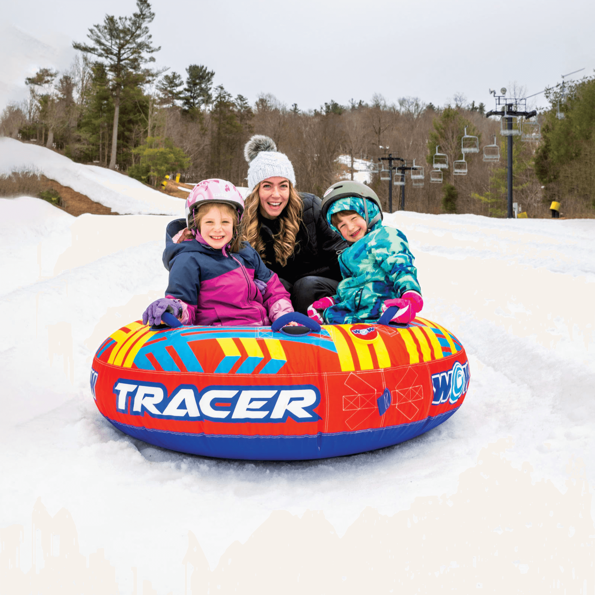 WOW Watersports Tracer Snow Tube Towable for Summer &amp; Winter Action Jupiter Gear Home