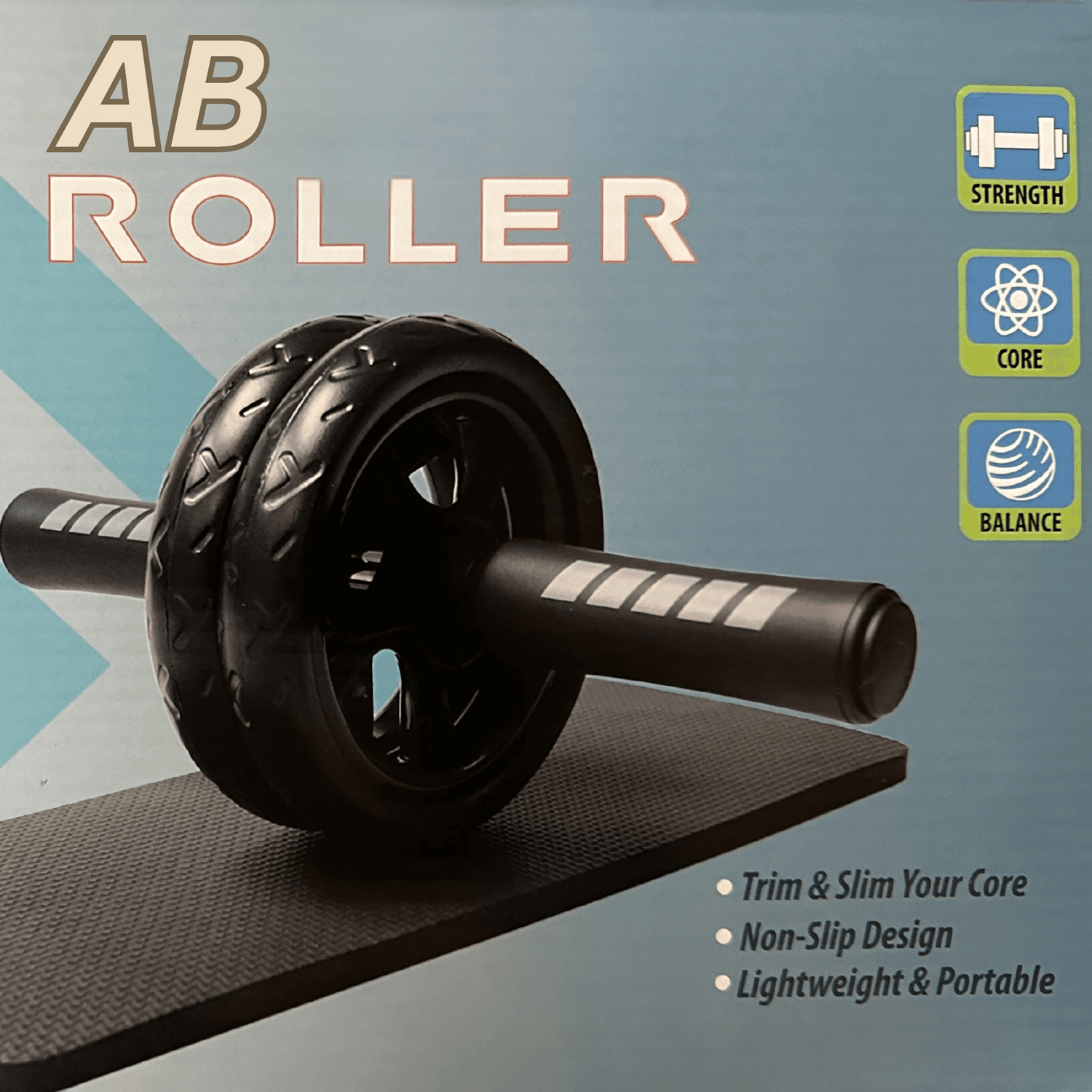 JupiterGear Ab Roller Wheel with Kneeling Pad for Abdominal and Core Strength Training for Men and Women Jupiter Gear Home
