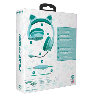HyperGear Kombat Kitty Gaming Headset with Detachable Mic Jupiter Gear Home