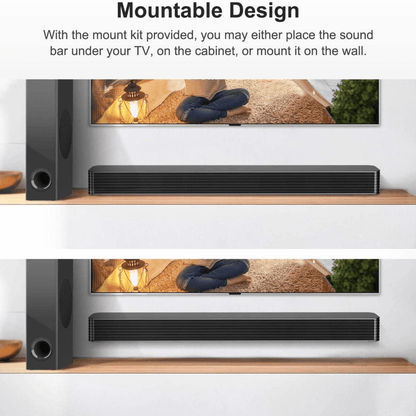 Norcent KB2020 Black Mamba Series 25" 120W Bluetooth Sound Bar with Sub-Woofer Jupiter Gear Home
