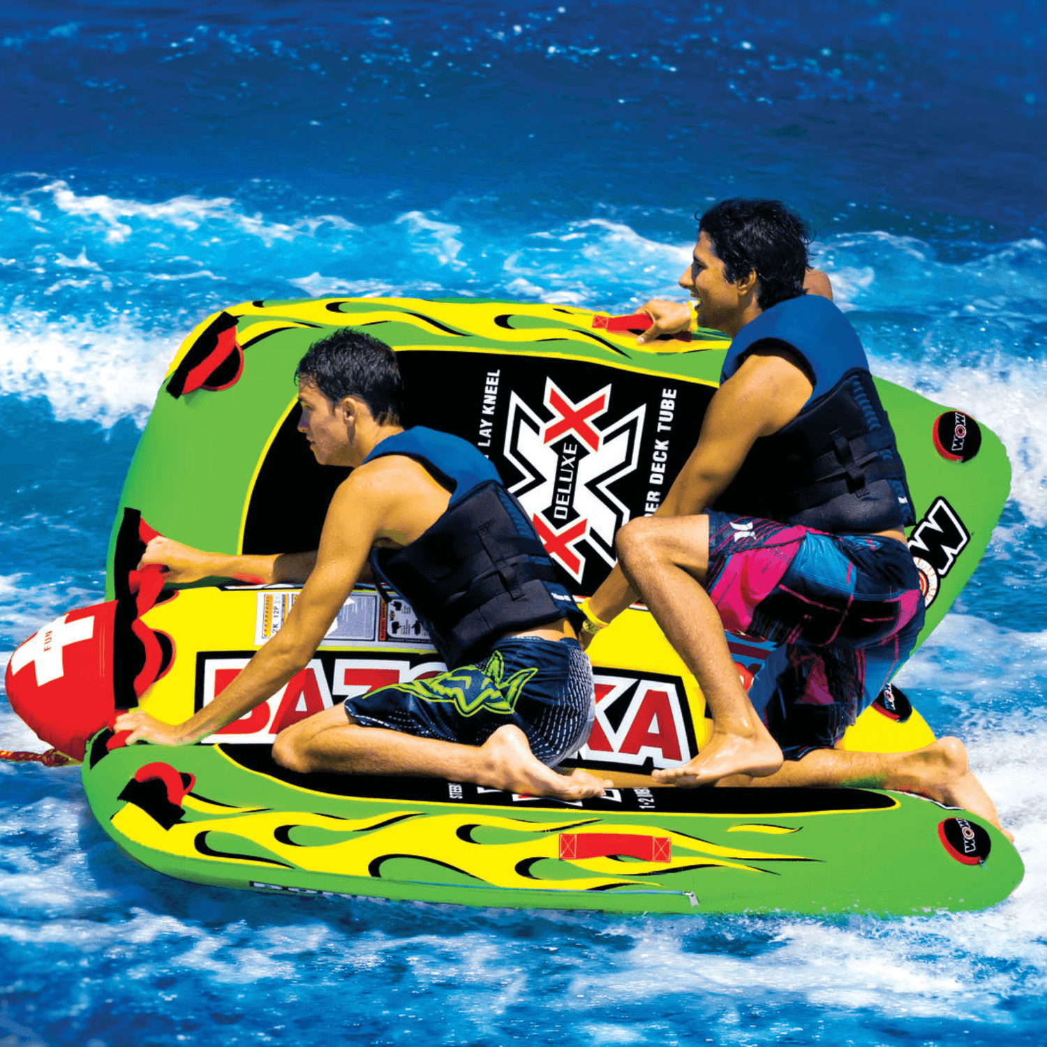 WOW Watersports Big Bazooka 4 Person Towable w Optional Steering Capability Jupiter Gear Home