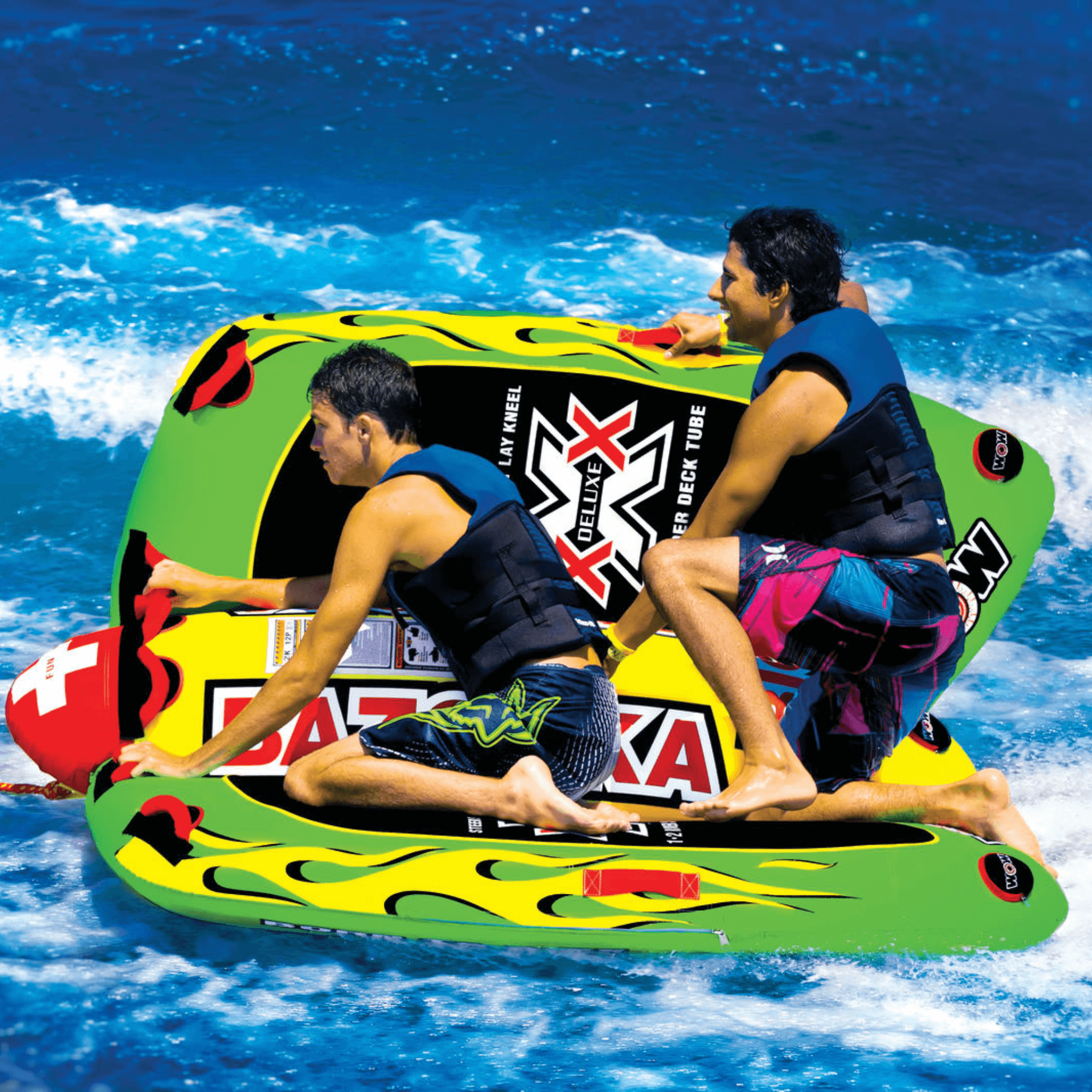 WOW Watersports Big Bazooka 4 Person Towable w Optional Steering Capability Jupiter Gear Home