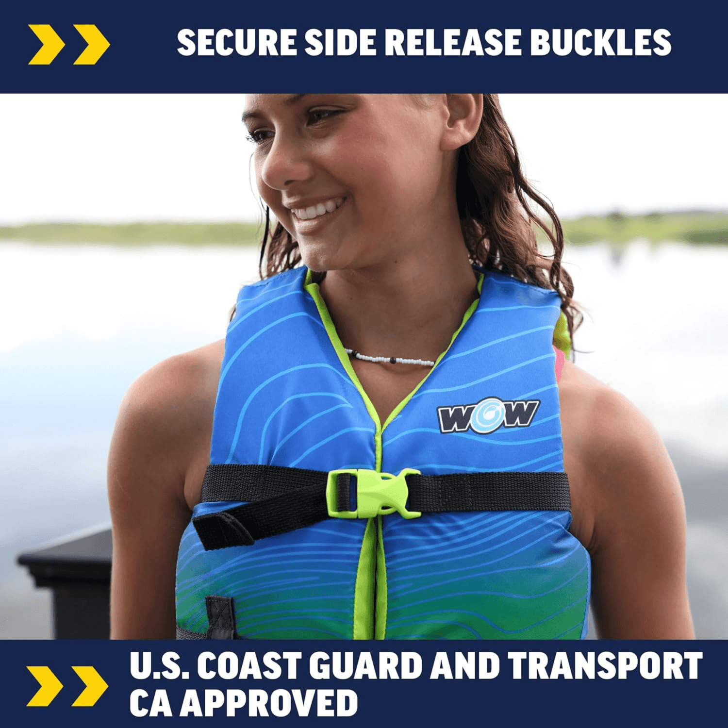 WOW Watersports Vis-Wave Youth Life Vest Jupiter Gear Home