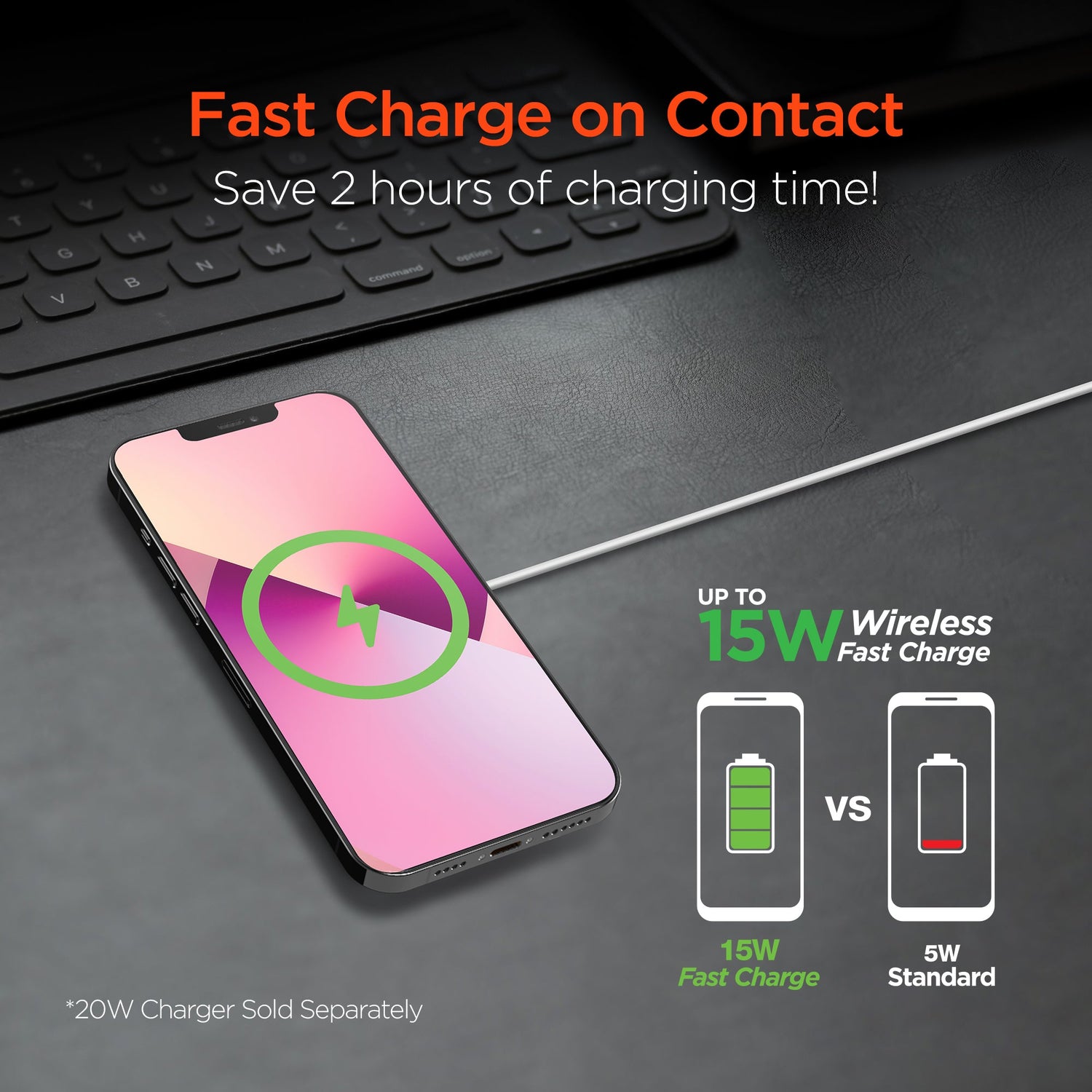 HyperGear Universal Magnetic 15W Wireless Fast Charger Jupiter Gear Home