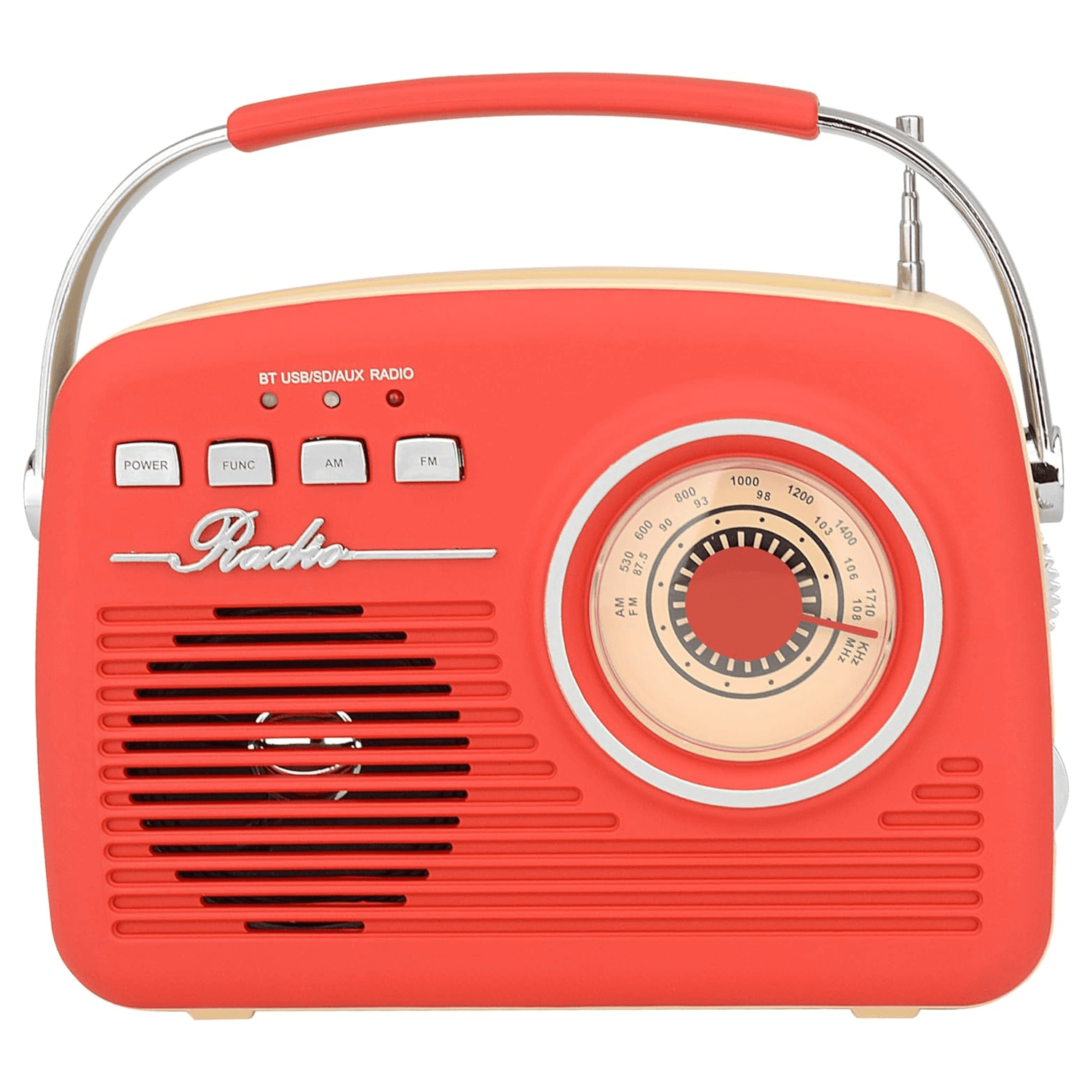 Supersonic Multi-Function Bluetooth Retro Speaker with Rechargeable Battery Jupiter Gear Home