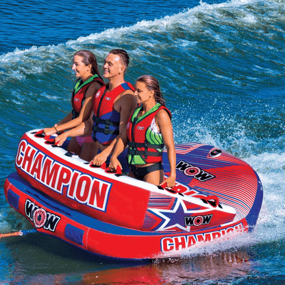 WOW Watersports Champion 3-Person Towable with EZ Up Nose Jupiter Gear Home