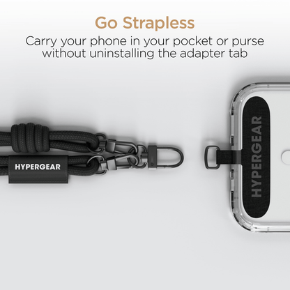 HyperGear TECHcessories Black Braided Rope Universal Crossbody Phone Strap Jupiter Gear Home