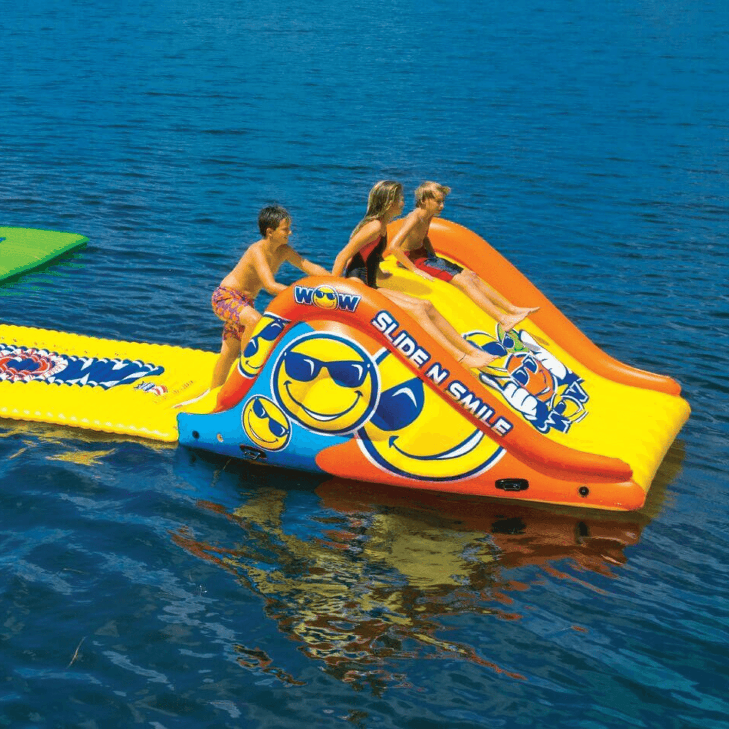 WOW Watersports Slide N Smile Floating 2 Lane Waterslide Jupiter Gear Home