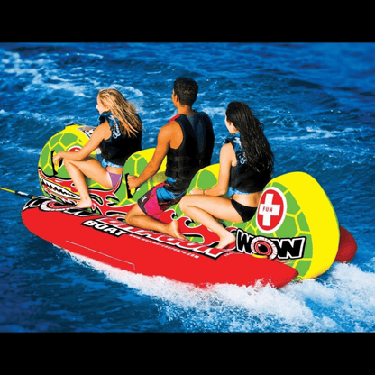 WOW Watersports Dragon Boat 3 Person Inflatable Towable and Ski Tube Jupiter Gear Home