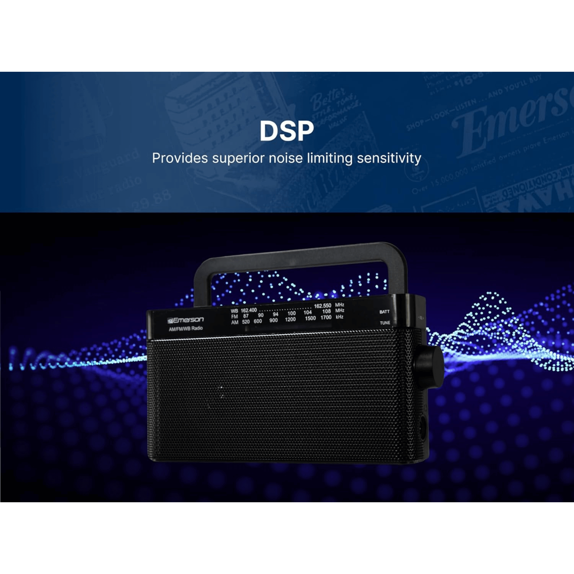 Emerson AM/FM/WB Emergency Radio with Telescopic Antenna Jupiter Gear Home
