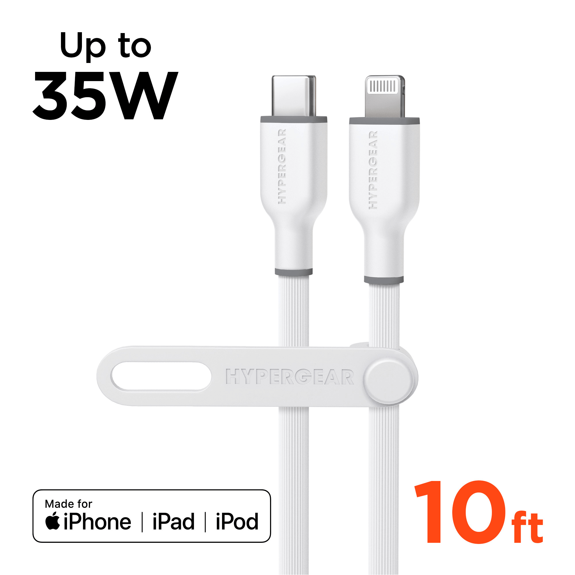 HyperGear Flexi PRO USB-C to Lightning Cable 10ft Jupiter Gear Home