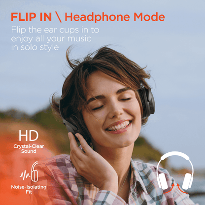 HyperGear Flip 2-in-1 Headphones Plus Speaker Jupiter Gear Home