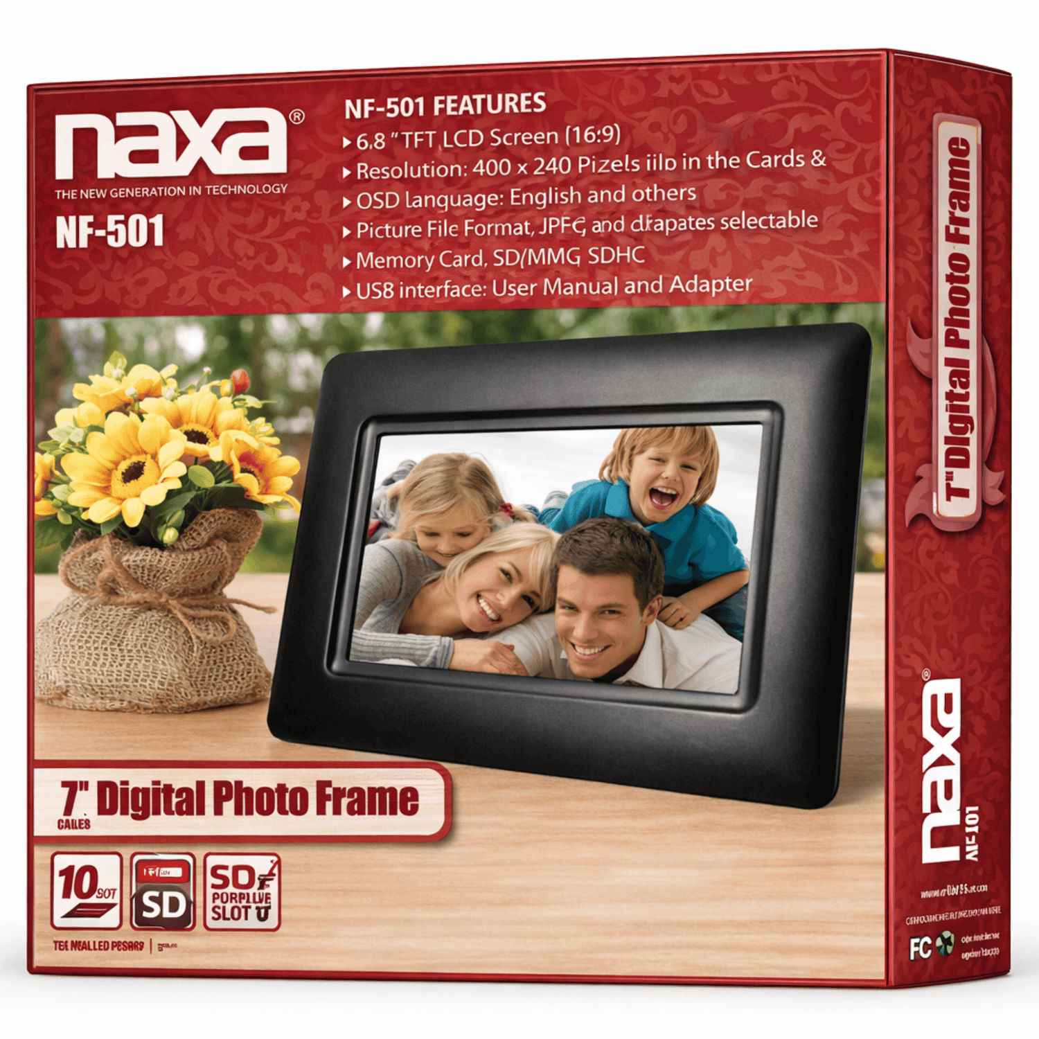 Naxa 7” Class Digital Photo Frame - Refurbished Jupiter Gear Home