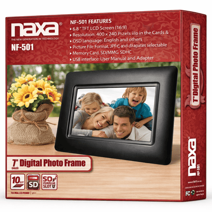 Naxa 7” Class Digital Photo Frame - Refurbished Jupiter Gear Home